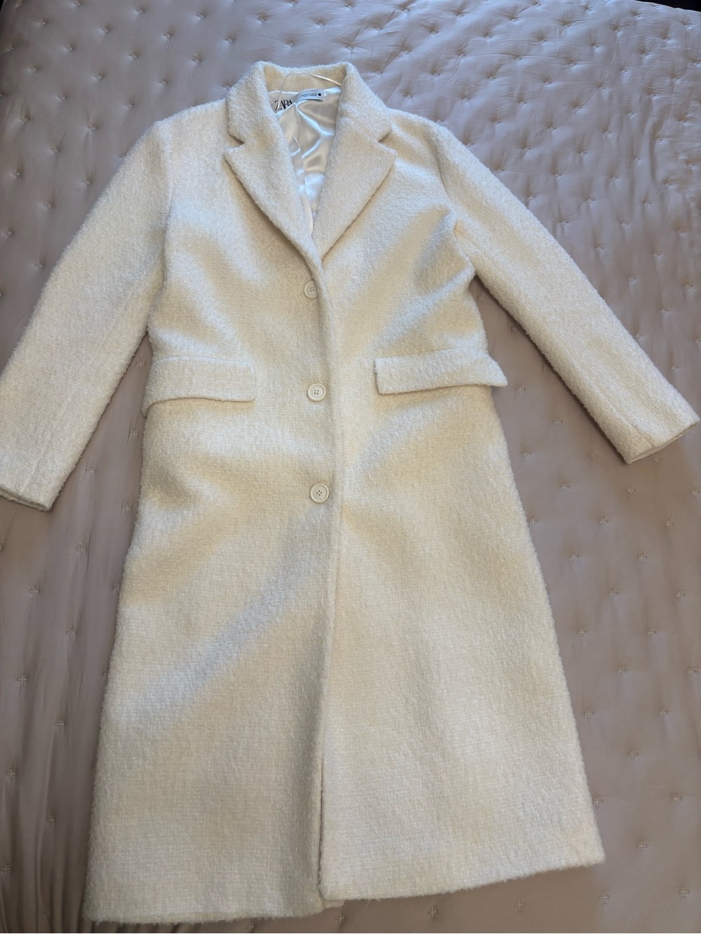 Zara Cream Women's Long Coat